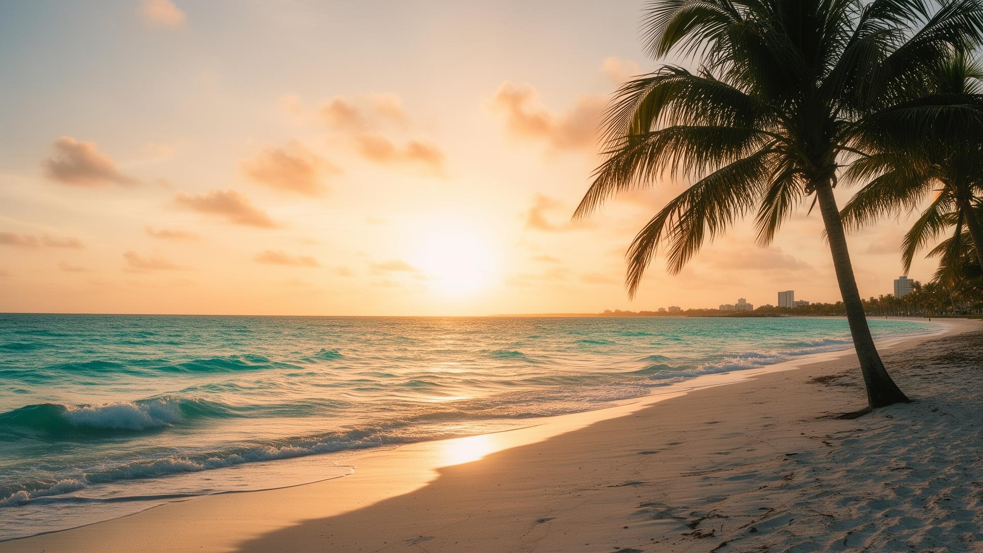 Beach at sunrise